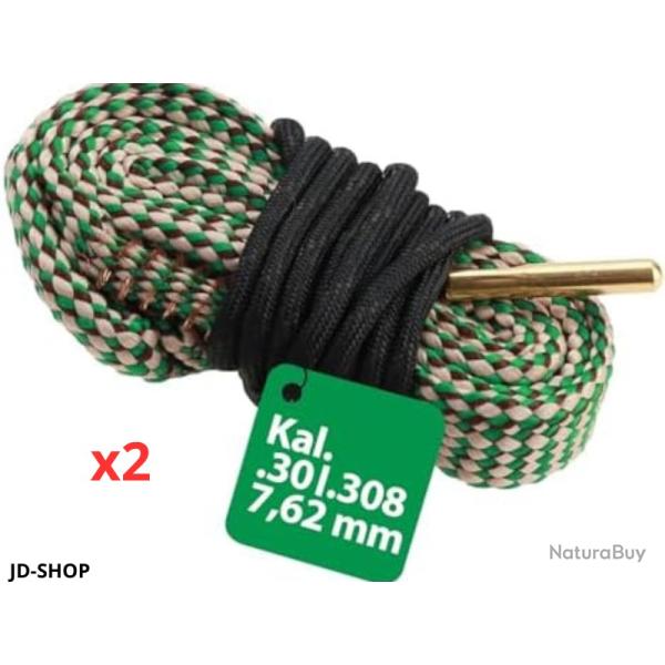 Lot de 2 Cordes de Nettoyage Canon Cal .30 / .308 / 7.62 | Fusil & Carabine | Nettoyage Rapide