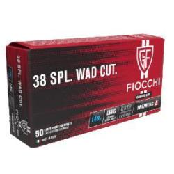 CARTOUCHES FIOCCHI .38 SPL WAD CUTTER 148gr x50