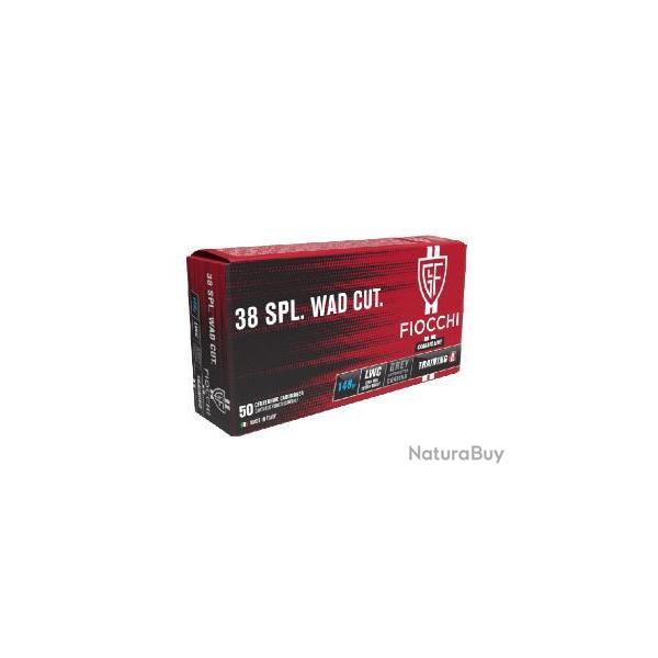 CARTOUCHES FIOCCHI .38 SPL WAD CUTTER 148gr x50
