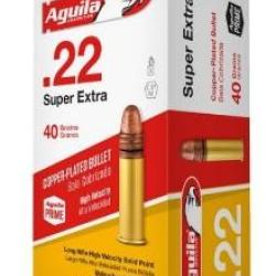 Munitions AGUILA cal.22lr super extra pleine haute vitesse cuivre 40gr par 50