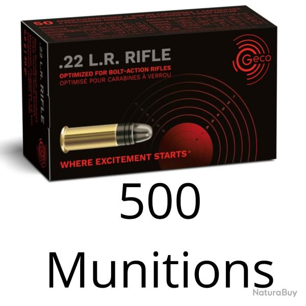 500 Munitions Geco Rifle Cal.22LR