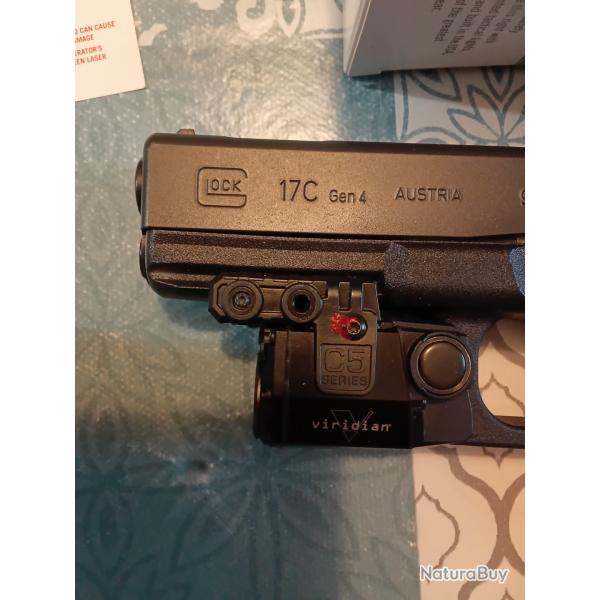 Laser vert veridian c5l .le glock sur les photos n est pas a vendre juste pour illustrer le montage