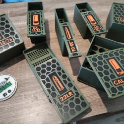 Boite de rangement cartouche 12/89 mod&egrave;le 10 cartouches