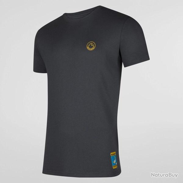 T-shirt Escalade sur la Lune M M, Carbone/Giallo