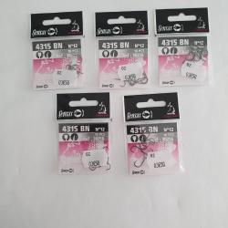 Lot 5 paquets de 10 Hame&ccedil;ons n&deg;12 sans ardillon SENSAS