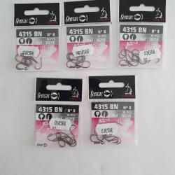 Lot 5 paquets de 10 Hame&ccedil;ons n&deg;8 sans ardillon SENSAS