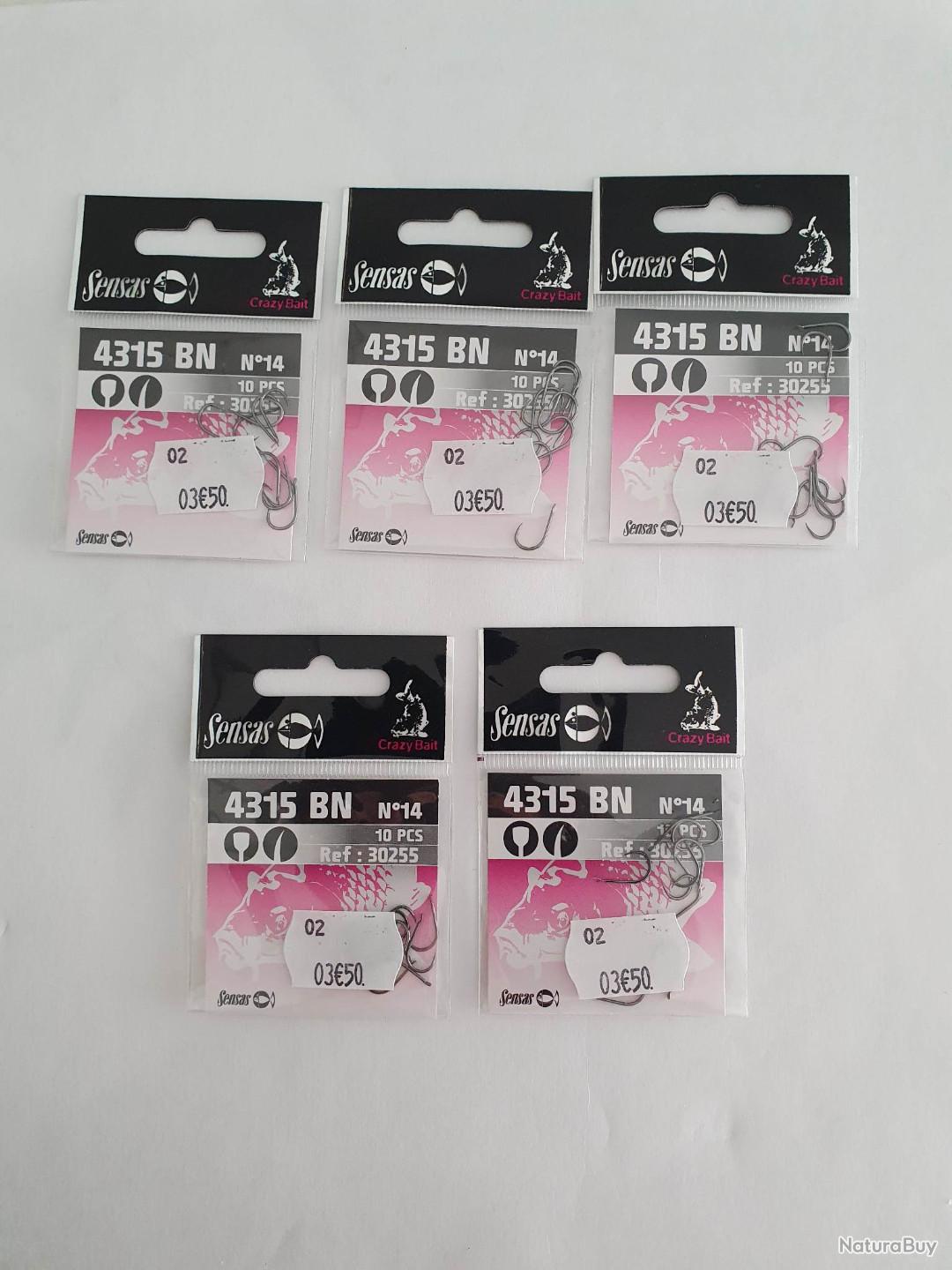 Lot De 10 Hameçons Sans Ardillon NGT Taille 18 En Nylon