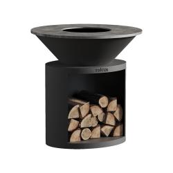 Brasero Ellipse 100 noir - Acier carbone