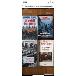 LOT DE LIVRES SUR LA  SECONDE GUERRE MONDIALE EN PARFAIT ETAT
