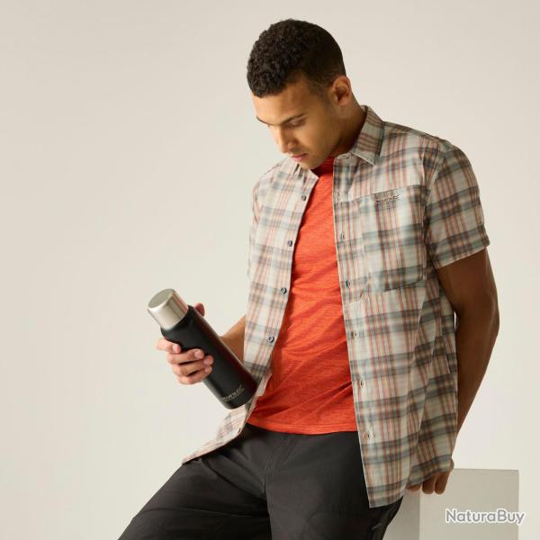 Chemise Rando Manches Courtes Homme Regatta "Anti-Insect Travel Light S/S Shirt" S Beige