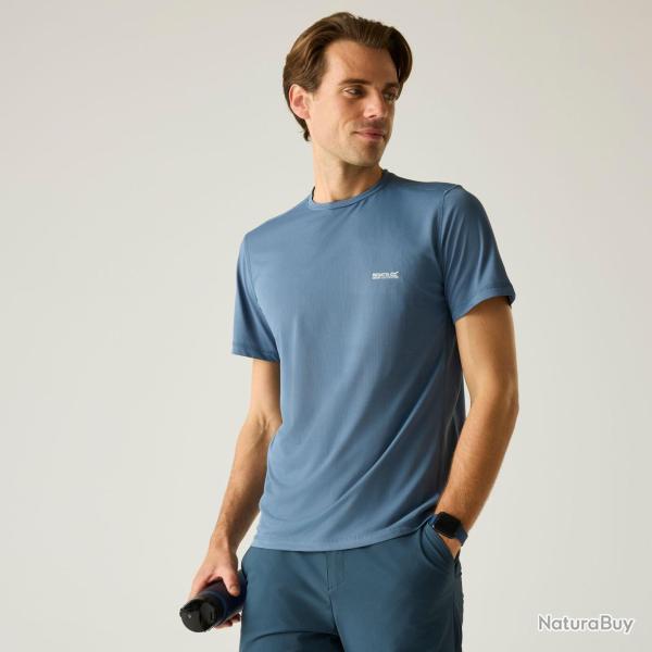 Tee Shirt de Randonn�e Manches Courtes Homme Regatta Mindo Anti Insect S S Tee Bleu