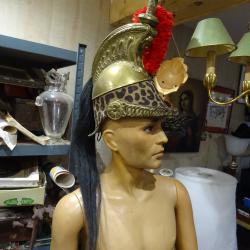 Casque troupe mod&egrave;le 1858 de dragon, bombe et garniture
