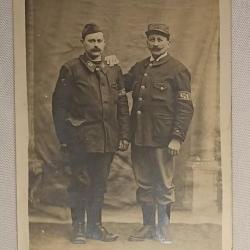 Carte photo soldats groupe conducteur v&eacute;hicule guerre 14/18 WW1