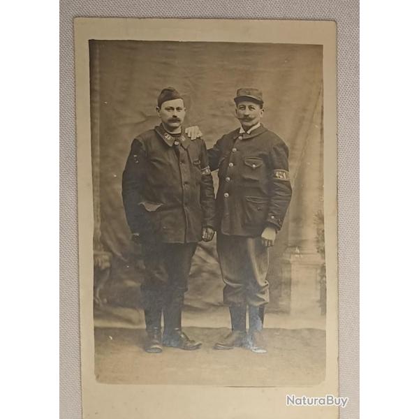 Carte photo soldats groupe conducteur v�hicule guerre 14/18 WW1