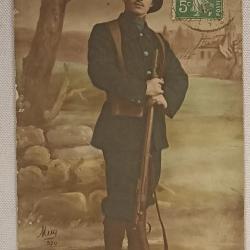 Carte photo soldat Chasseur Alpin guerre 14/18 WW1
