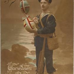Carte photo soldat Infanterie de Marine guerre 14/18 WW1