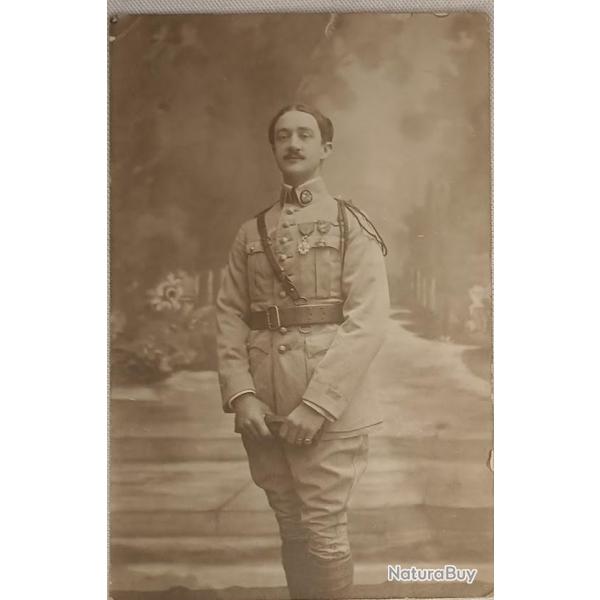 Carte photo Officier M�decin bleu horizon guerre 14/18 WW1