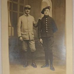 Carte photo soldat du 46&egrave;me d'Infanterie et 20&egrave;me Chasseur 14/18 WW1