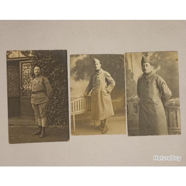3 Cartes photo soldat du 94�me d'Infanterie guerre 14/18 WW1