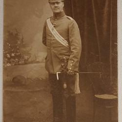 Photo Officier Prussien guerre 14/18 casque &agrave; pointe WW1