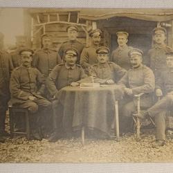 Carte photo soldat groupe sous-off. Prussien guerre 14/18 WW1