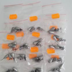 Lot 15 sachets de 3 plombs Goutte d'eau 10 g NEUF