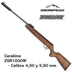 Carabine &agrave; air comprim&eacute; Snowpeak - Zasdar GR1000W Bois &agrave; piston &agrave; gaz 5,5 mm 19,9 Joules.
