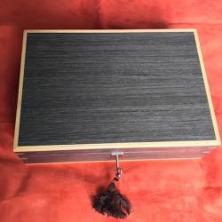 Coffret boisde ginkgo teint&eacute;  gris  pour Colt SAA 1873