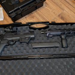 Ruger takedown + prism VO 4X24 PARAGON + red dot 45&deg; VO FRENZY MRS GEN II + hardcase + chargeur 30