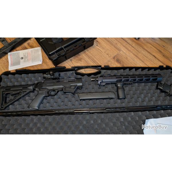 Ruger takedown + prism VO 4X24 PARAGON + red dot 45� VO FRENZY MRS GEN II + hardcase + chargeur 30