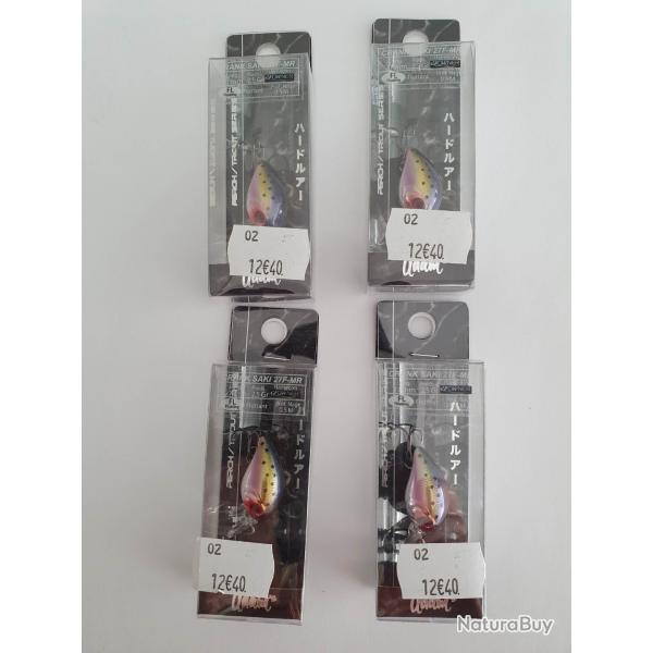 Lot 4 paquets de Leurres flotants 2,5 g longueur 27 mm Marque ADAMS