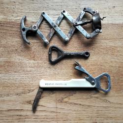 Tire-bouchon et d&eacute;capsuleurs publicitaires de collection.