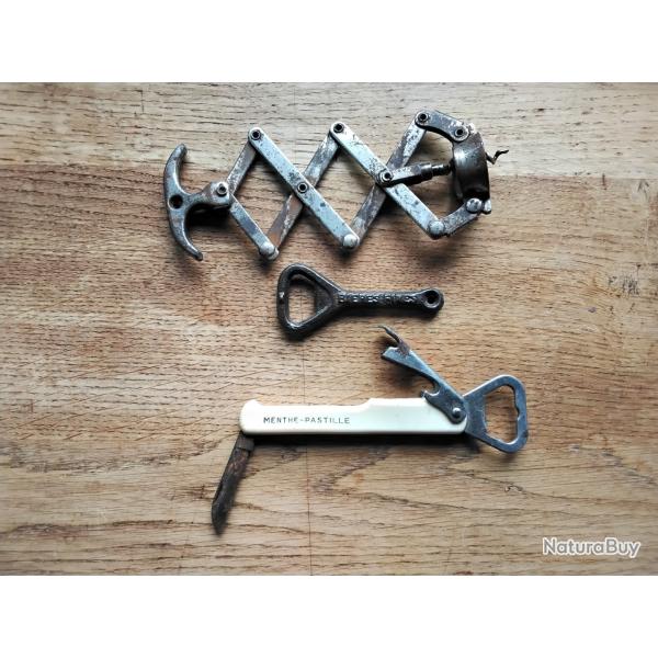 Tire-bouchon et d�capsuleurs publicitaires de collection.