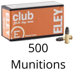 500 Munitions Eley Cal.22LR Club