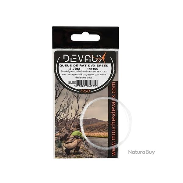 BAS DE LIGNE MOUCHE - QUEUE DE RAT 2M70 18/100 - DEVAUX