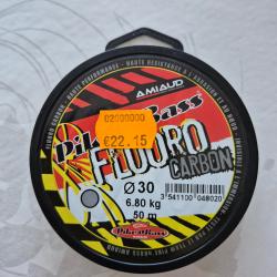 Fil diam&egrave;tre 30/100 - longeur 50 m&egrave;tres - Fluoro carbone - Marque AMIAUD