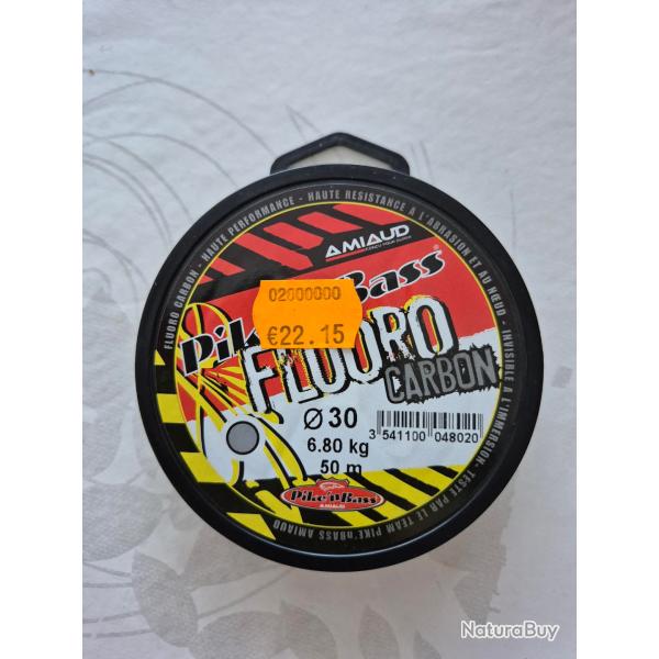 Fil diam�tre 30/100 - longeur 50 m�tres - Fluoro carbone - Marque AMIAUD