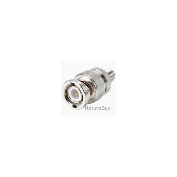 Attache bnc femelle sma male chrome