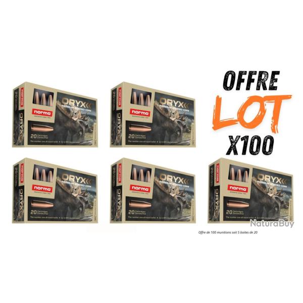 Lot munitions Norma Oryx 55g - Cal. 222 Rem - X100 munitions