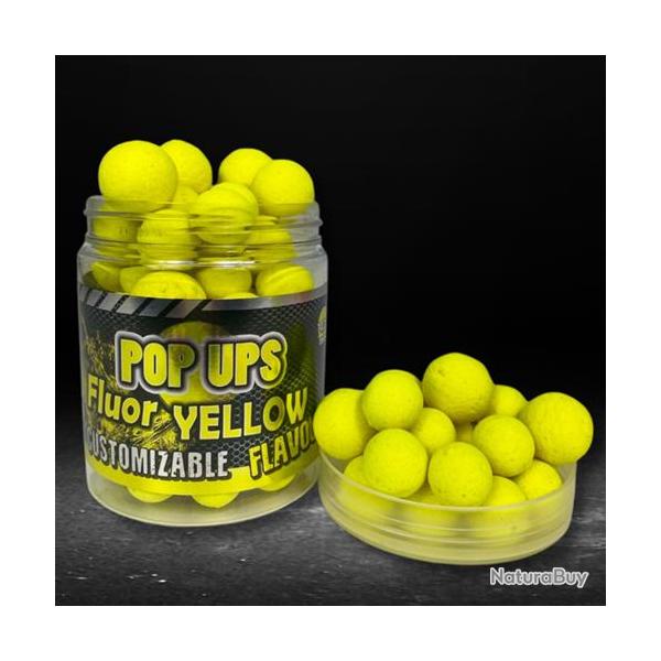 Pop Ups Pro Elite Baits Customizable Fluo Jaune 14/20mm 80g
