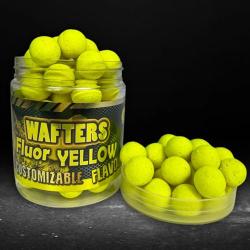 Bouillettes Equilibr&eacute;es Pro Elite Baits Customizable Fluo Jaune 14mm 80g