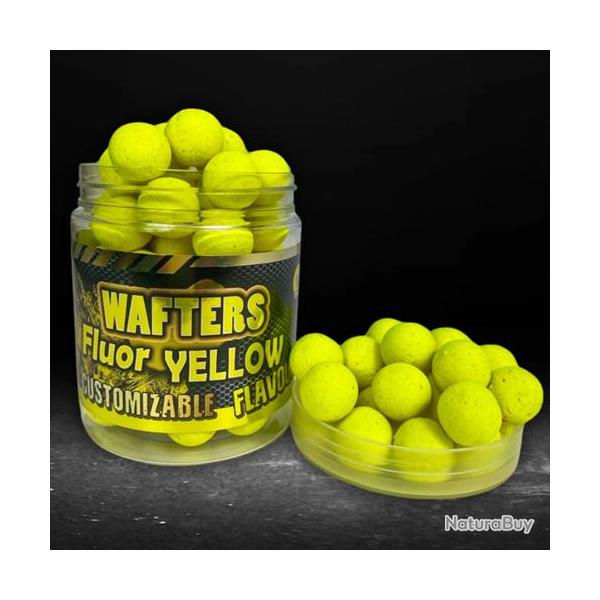 Bouillettes Equilibr�es Pro Elite Baits Customizable Fluo Jaune 14mm 80g