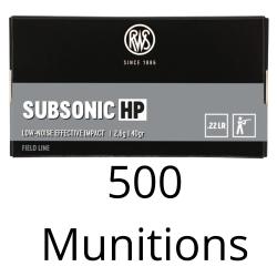 500 Munitions RWS Subsonique Cal.22LR