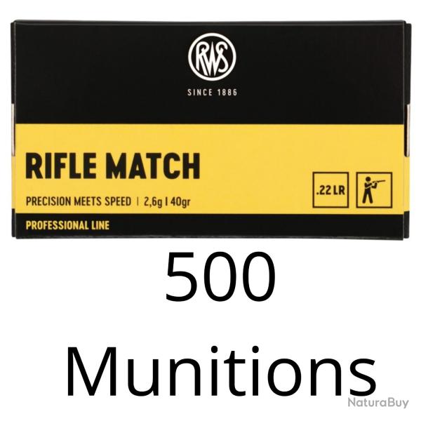 500 Munitions RWS Rifle Match Cal.22LR