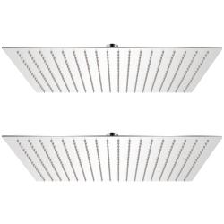 Pomme de douche plongeante 2 pcs Acier inoxydable 50x50 cm