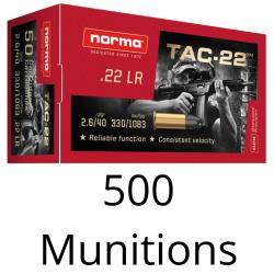 500 Munitions Norma Tac 22 Cal.22LR