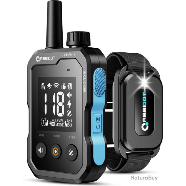 Collier de Dressage pour Chiens 4 Modes100% �tanche Port�e 3500m �cran 2.0 �clairage de S�curit�