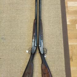 Paires de fusils juxtapos&eacute; cal 12/70 Vincenzo Bernardelli