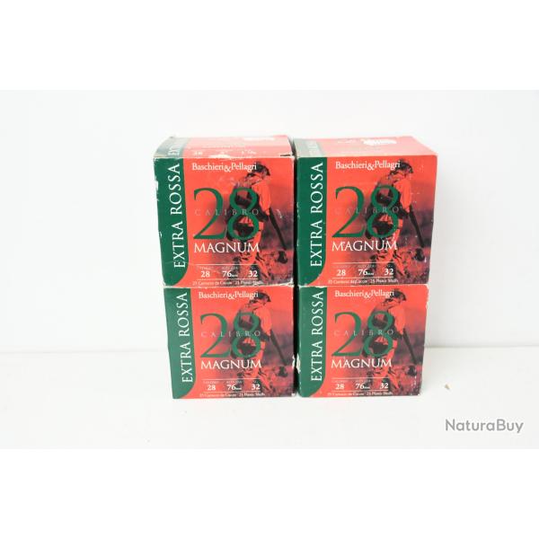 100 Cartouches B&P Extra Rossa cal 28 magnum N�6