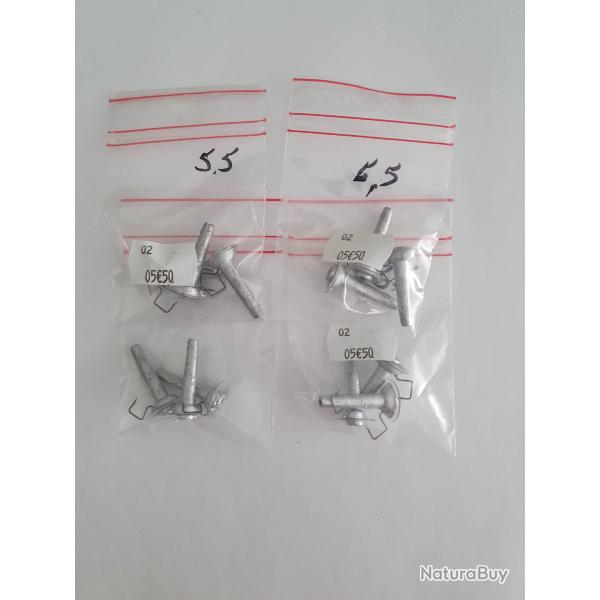 LOT 2 sachets de 3 PLOMBS GODILLE 5,5 g